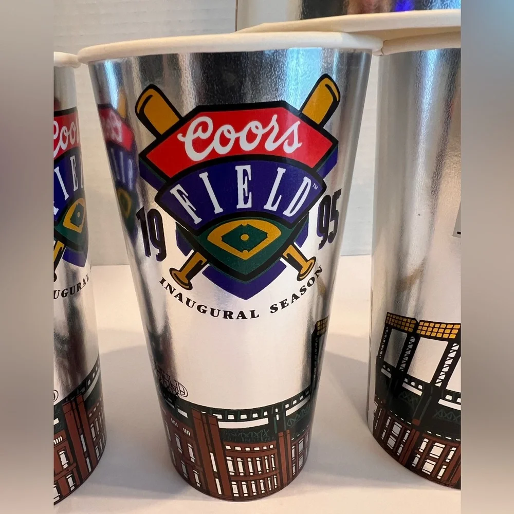 Inaugural 1995 Coors Field Paper Cups Printed 30 Years ago Golden, Colorado 5qty